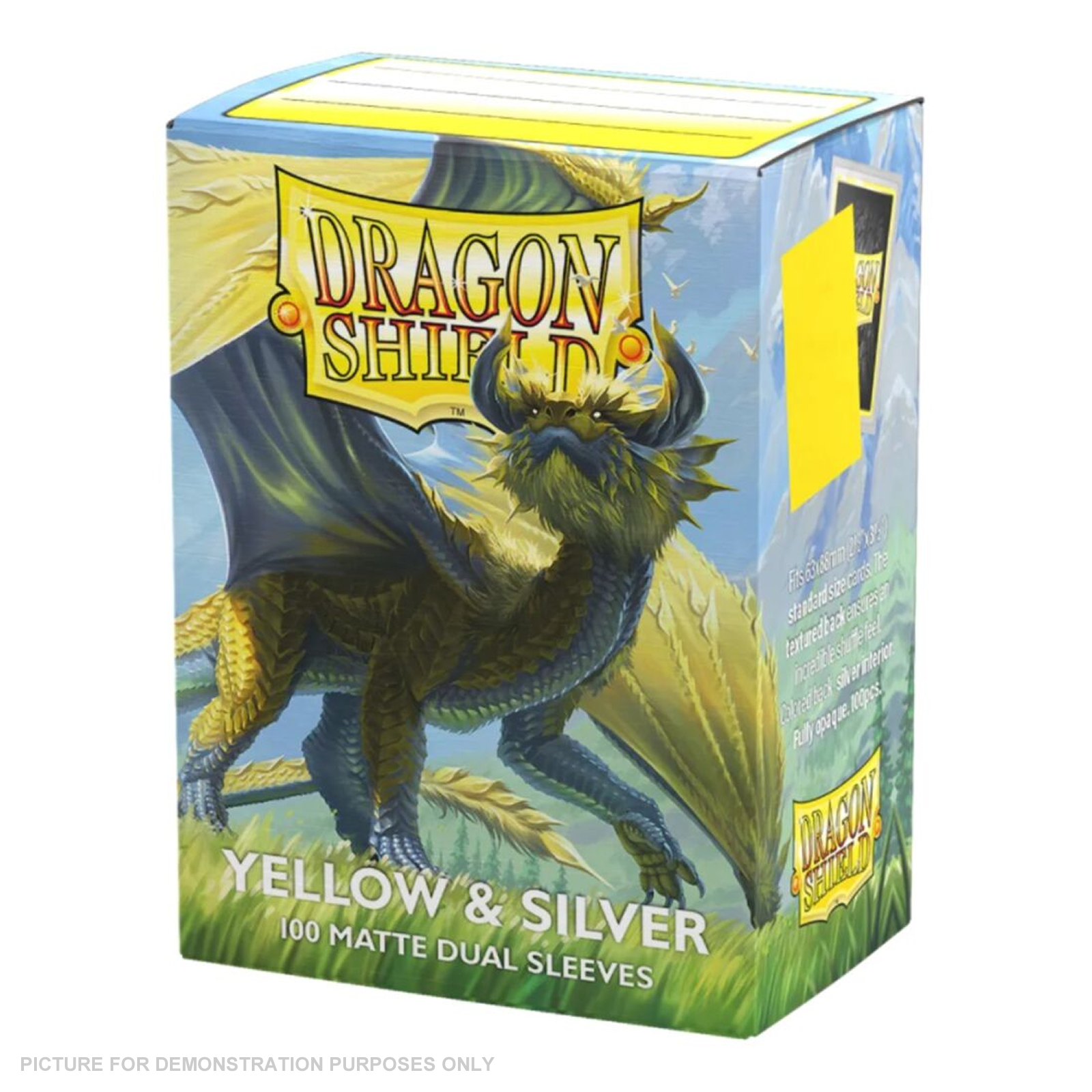 Dragon Shield Sleeves - Matte Dual - Yellow & Silver